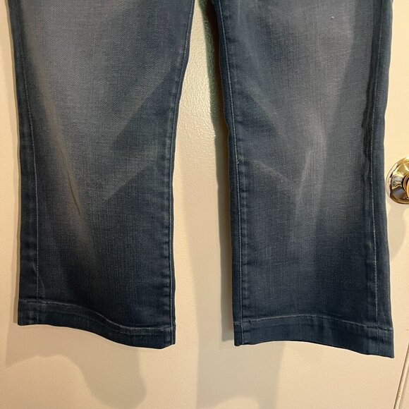 7 For All Mankind Gray Blue Low Rise Crop Dojo Jeans, Size 28 - Picture 5 of 12
